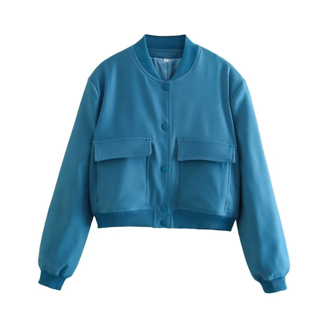 Veste Féminine Courte Col Arrondi