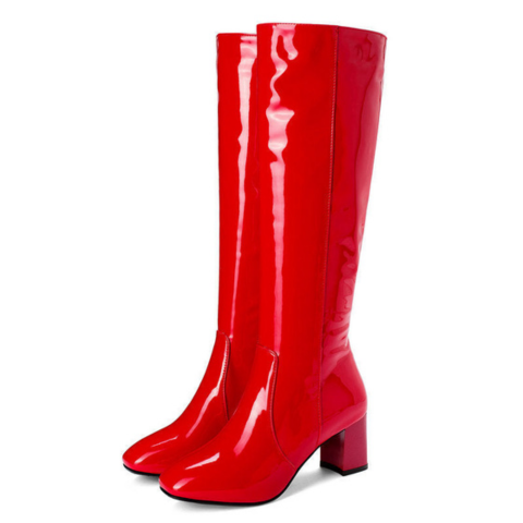Bottes Cuir Brillant Féminines