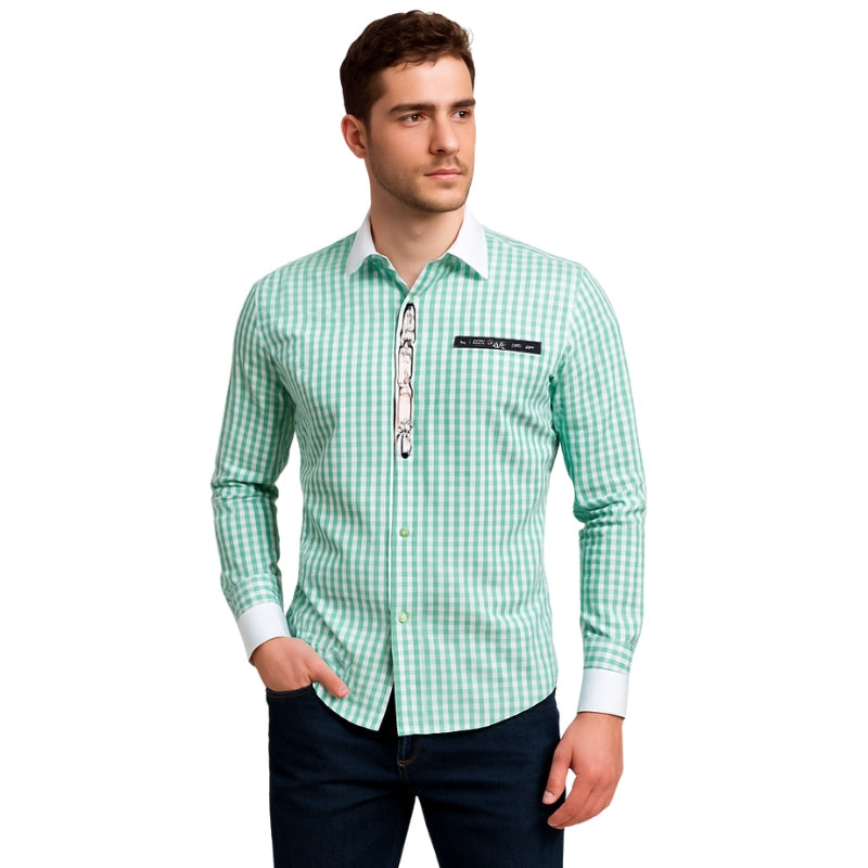 Chemise Flanelle à Manches Longues Rayée