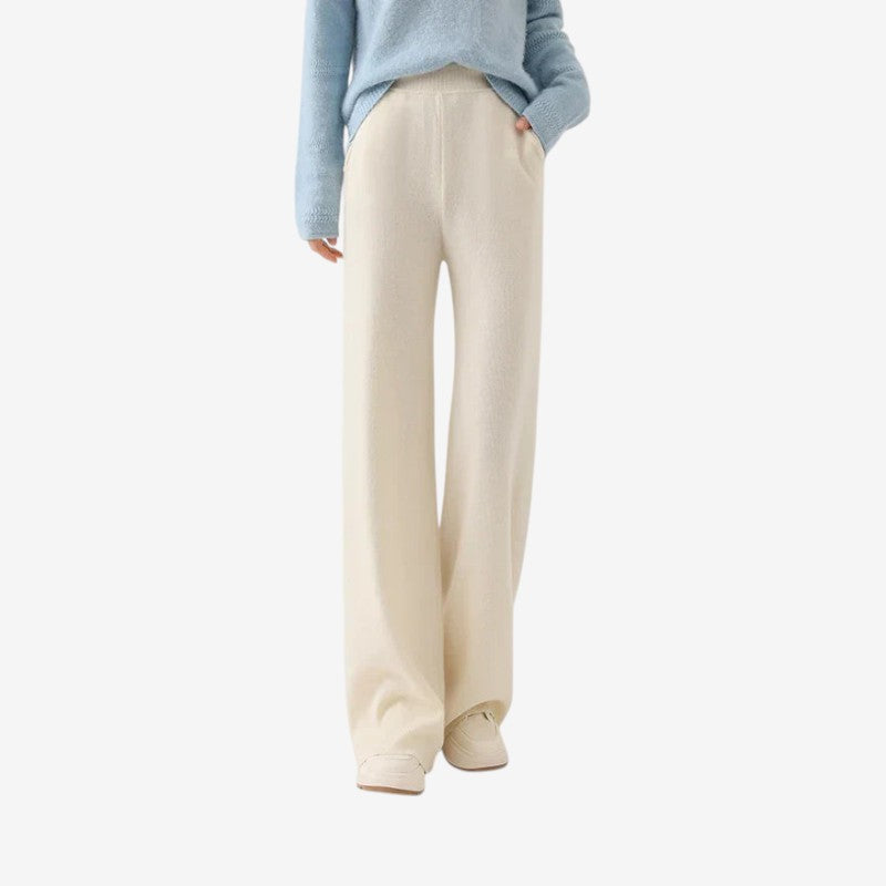 Pantalon Femme Comfy à Jambes Élargies avec Poches Pratiques - LuxeStyle
