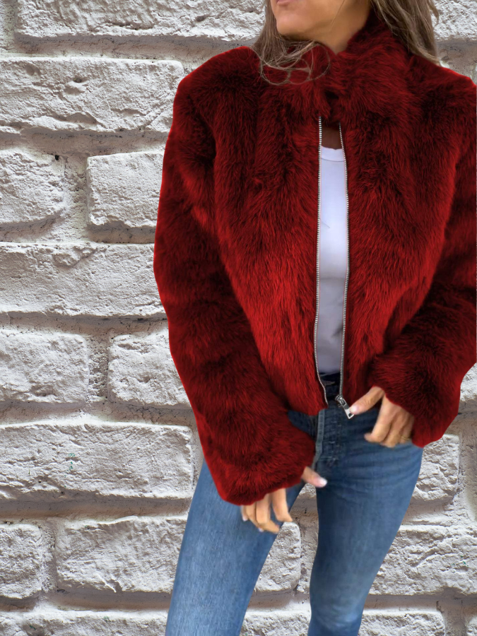 Veste en fausse fourrure Féminine Élégante