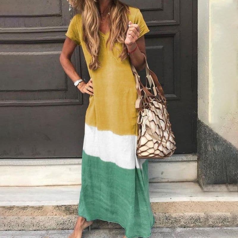 Robe Longue Colorée Éthique pour Femmes