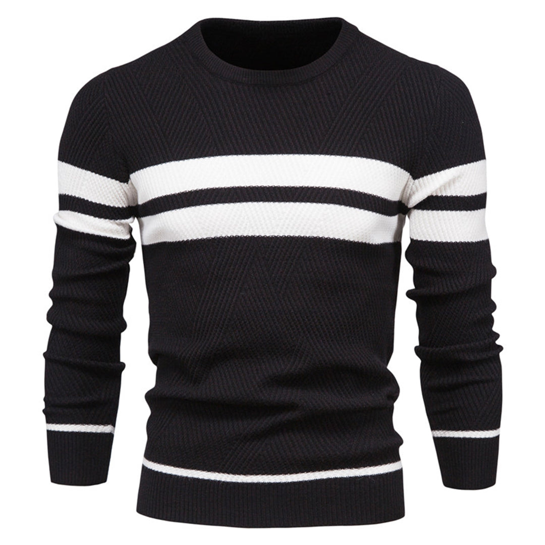 Pull Homme TricotÉ Chaud Col Rond