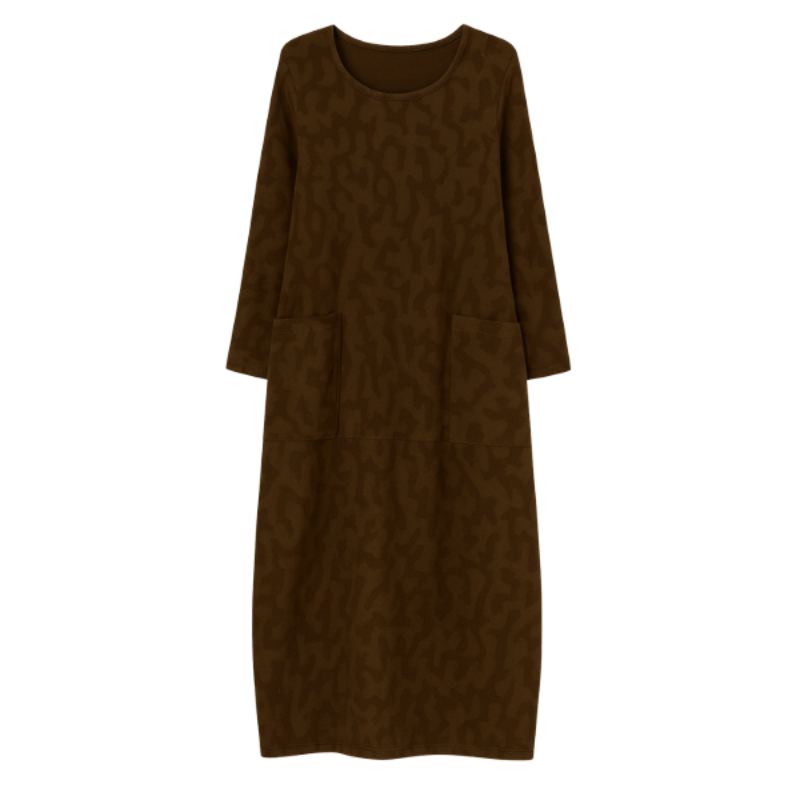 Robe Femme Élégante à Manches Longues avec Poches - LuxeStyle