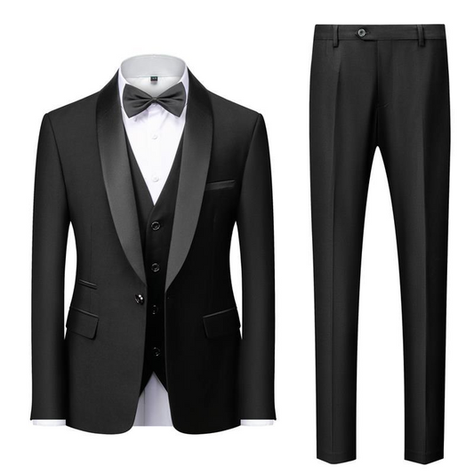 Costume Homme Classique Noir avec Nœud Papillon Élégant - LuxeStyle