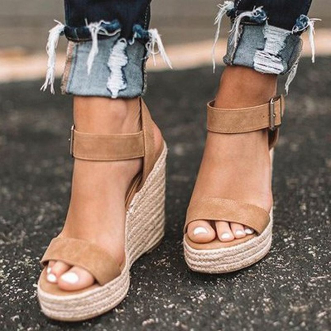 Sandales Plates en Cuir Naturel pour Femme