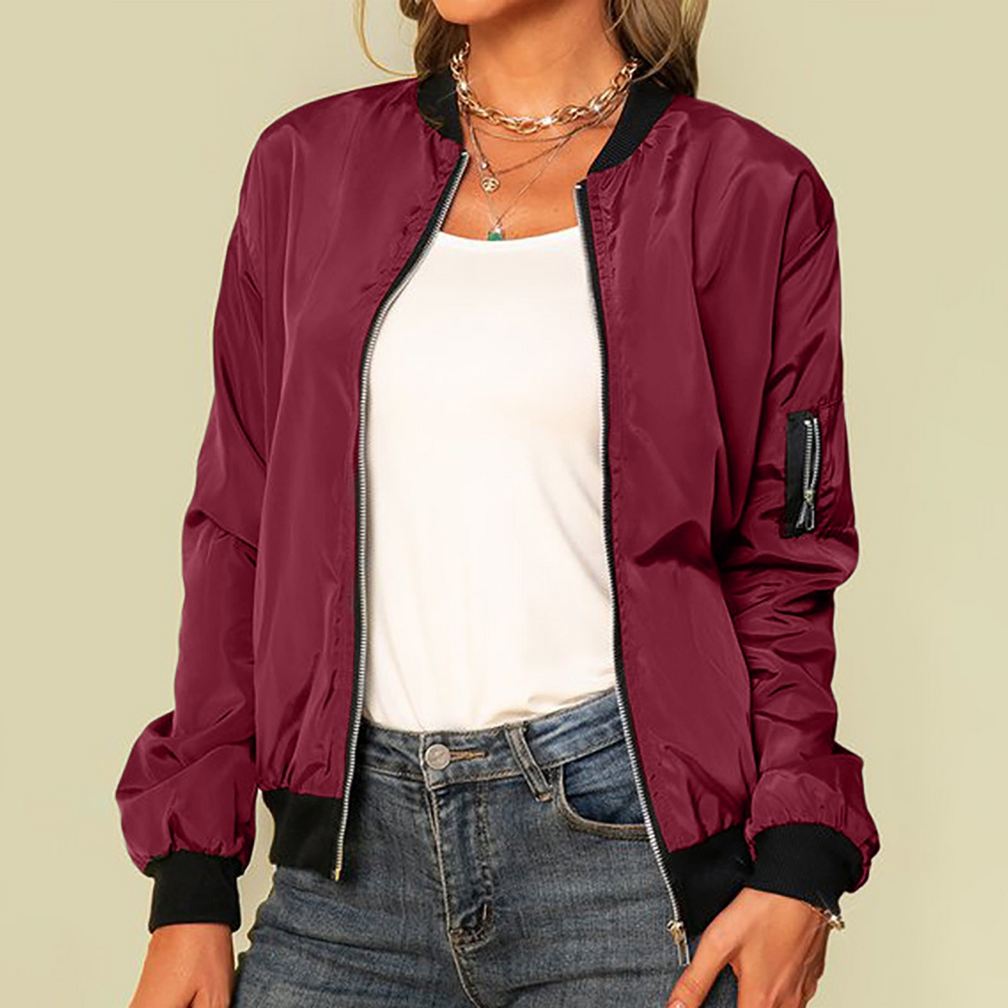 Blouson Femme Léger Éclair – Veste Streetwear Chic