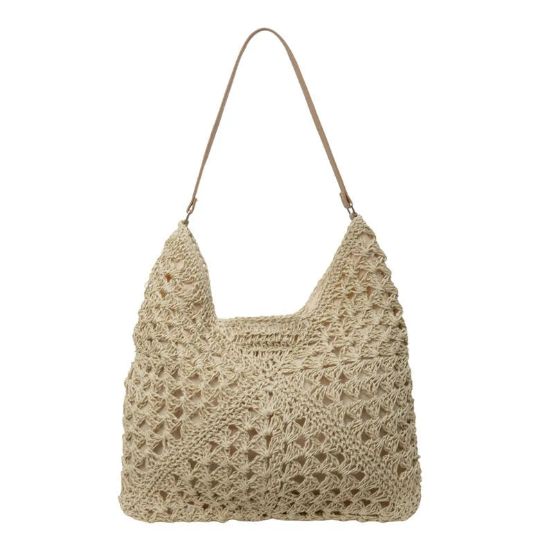 Sac Tressé Chic en Forme Triangulaire