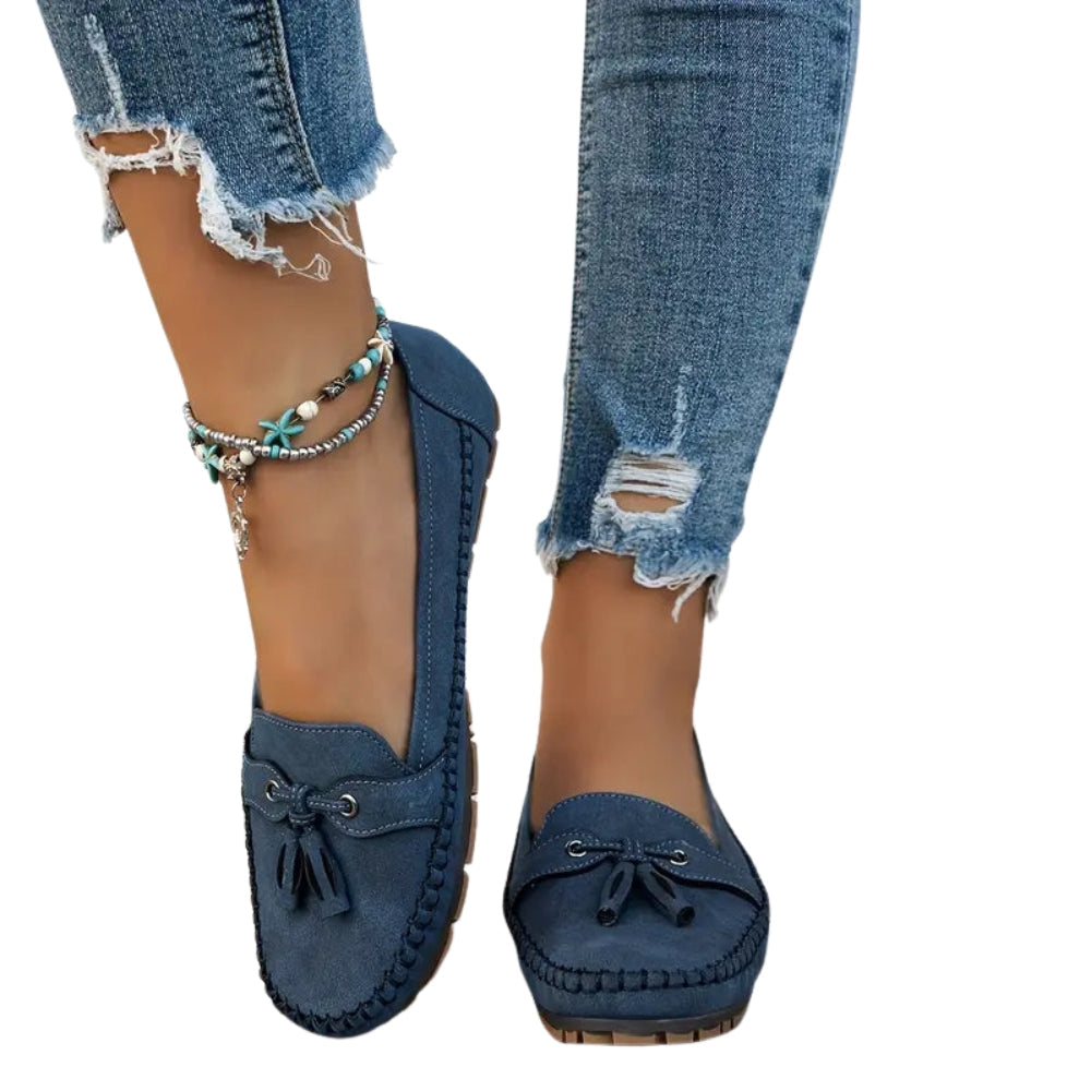 Chaussures Plates Élégantes avec Nœud Chic et Couleur Discrète