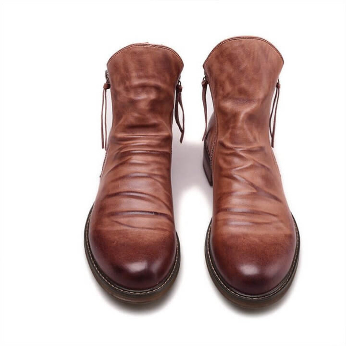 Bottes Casual à Fermeture Éclair et Semelle Confortable
