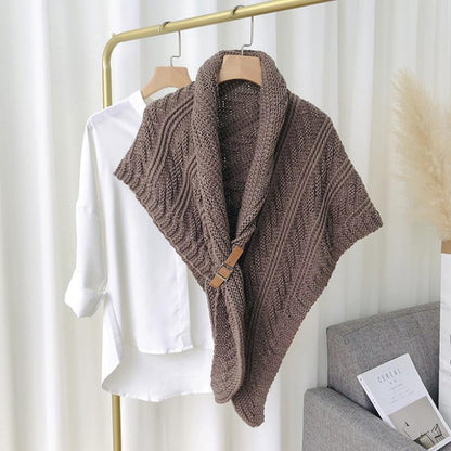Écharpe Triangle Confortable avec Boucles pour Femme | Parfait pour l'Hiver