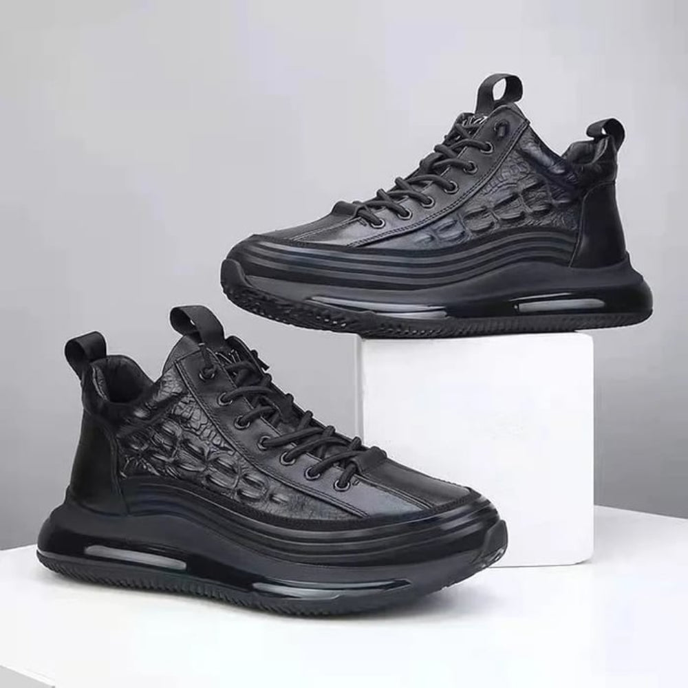 Baskets Cuir Croco Chic Homme - BlxckFR