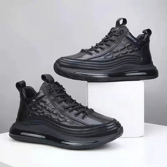 Baskets Cuir Croco Chic Homme - BlxckFR
