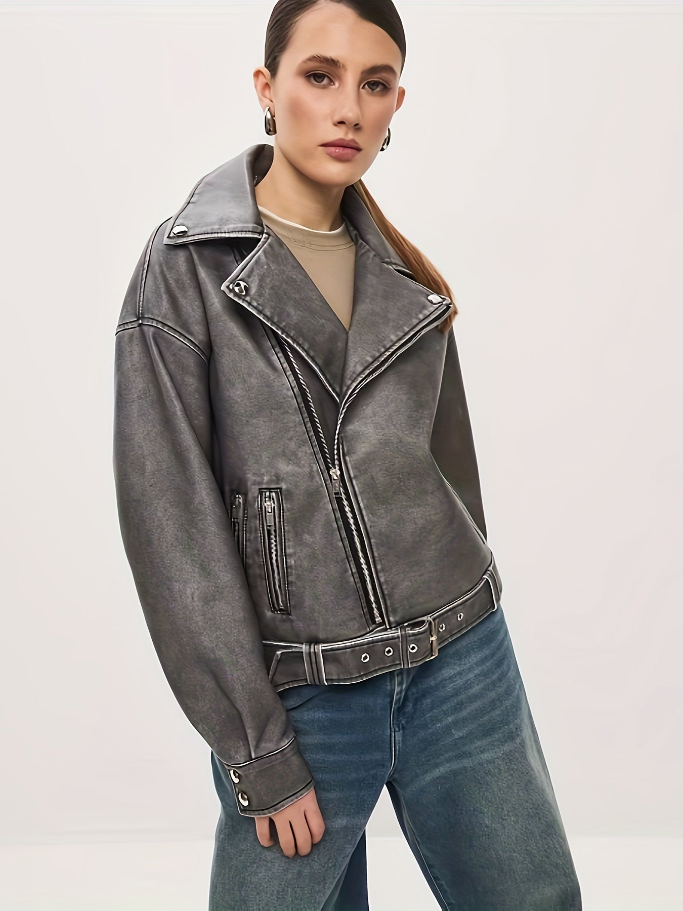 Veste Élégante à Revers Coupé