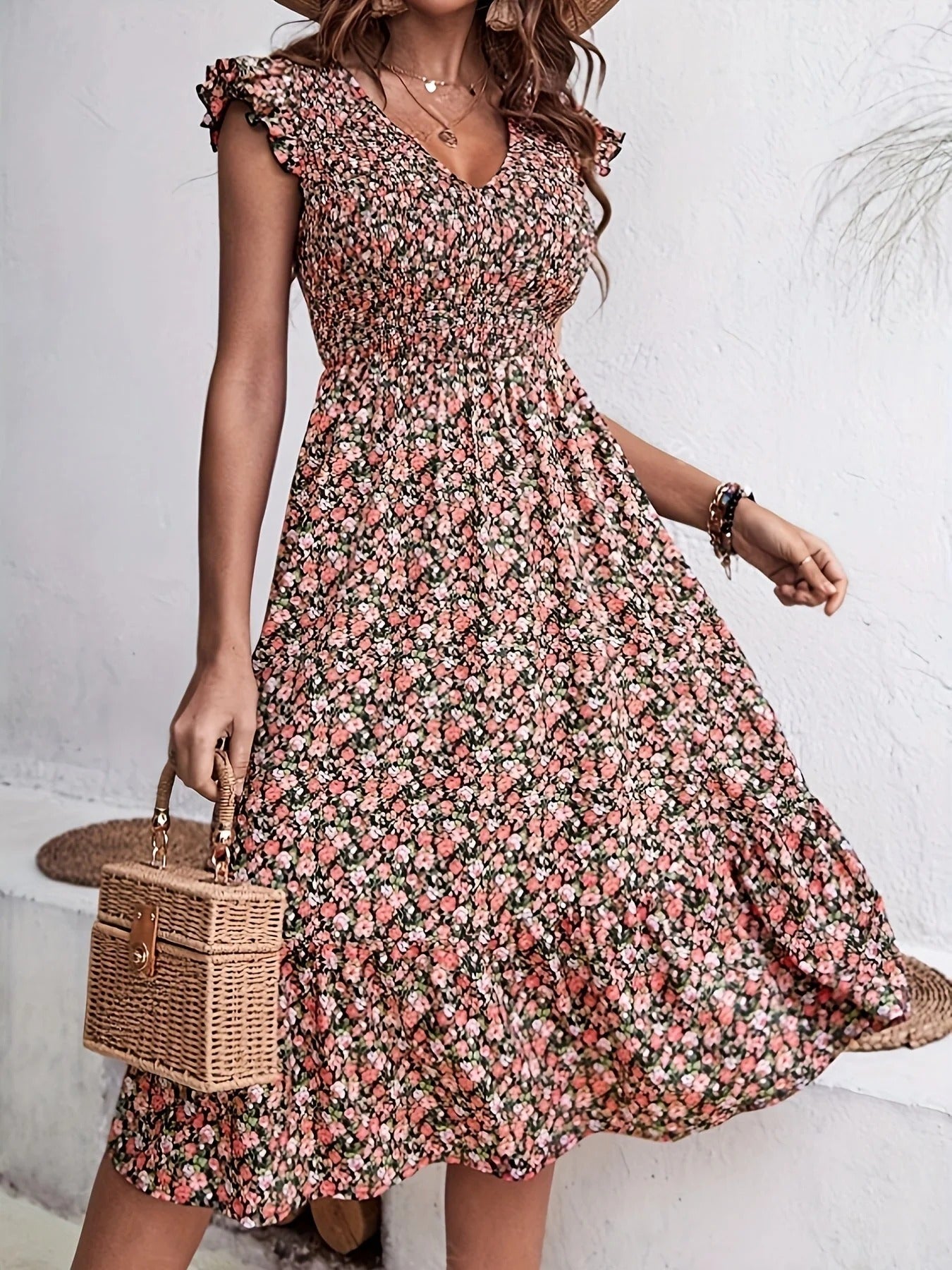 Robe Été Fleurs Colorées pour Femmes