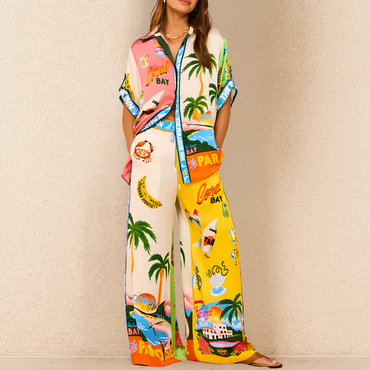Tenue Détente Femme : Haut Court et Pantalon Comfy - LuxeStyle