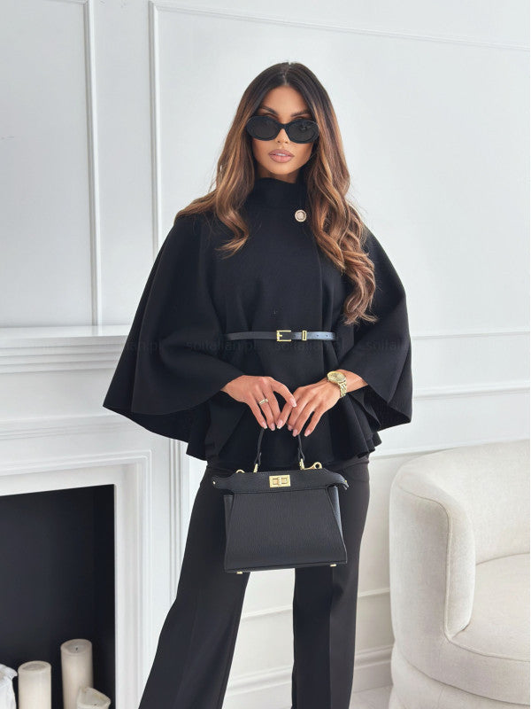 Veste Élégante à Ceinture pour Femme Automne