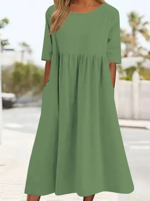 Robe détendue femme taille mi-longue