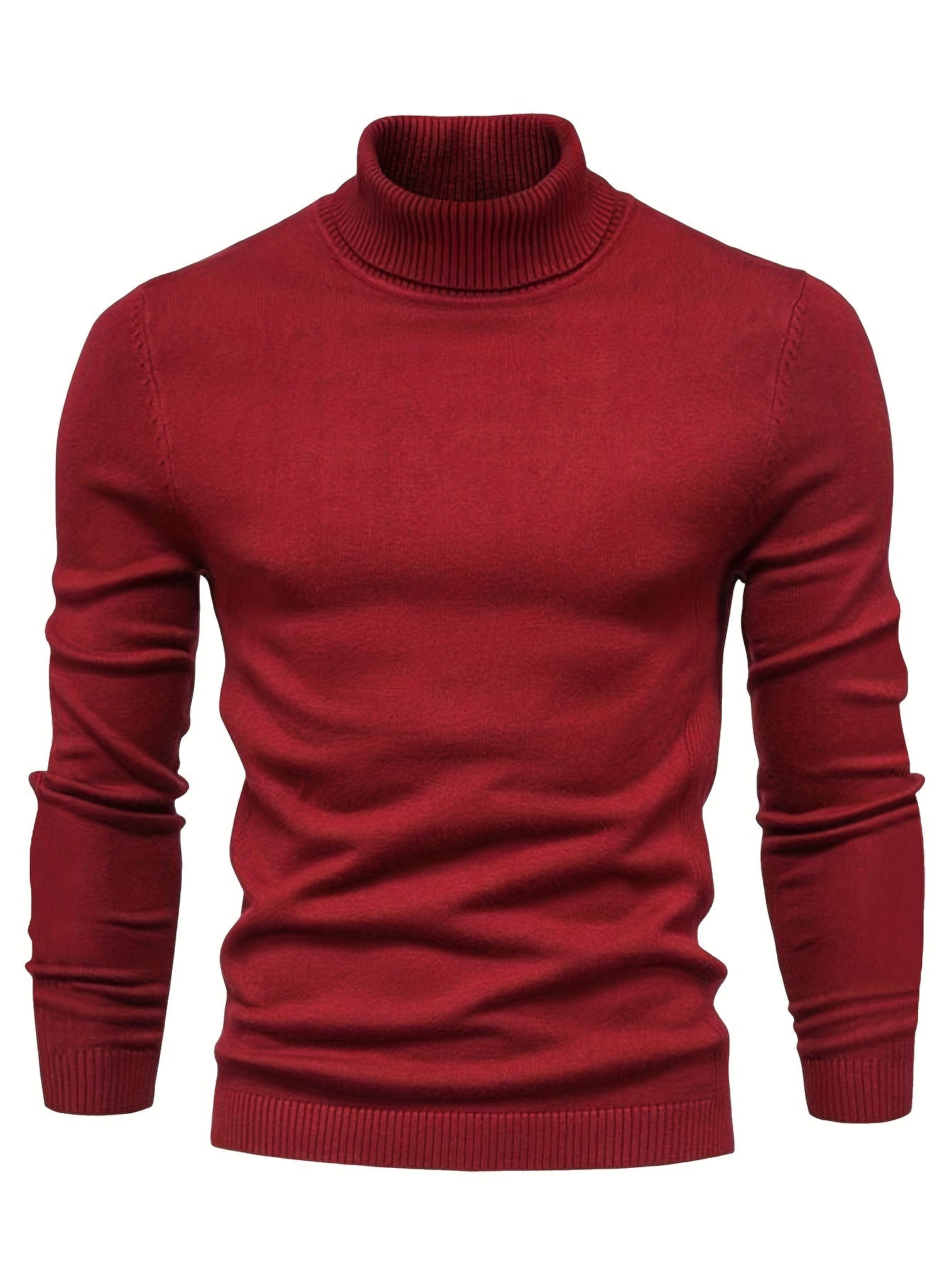 Pull Homme Col Roulé Slim Gris Cachemire