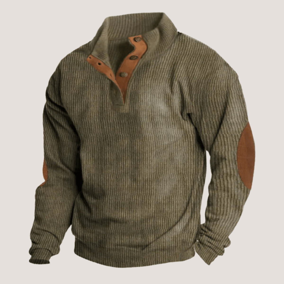 Pull Homme décontracté - Sweat à capuche en molleton avec détails cuir - LuxeStyle