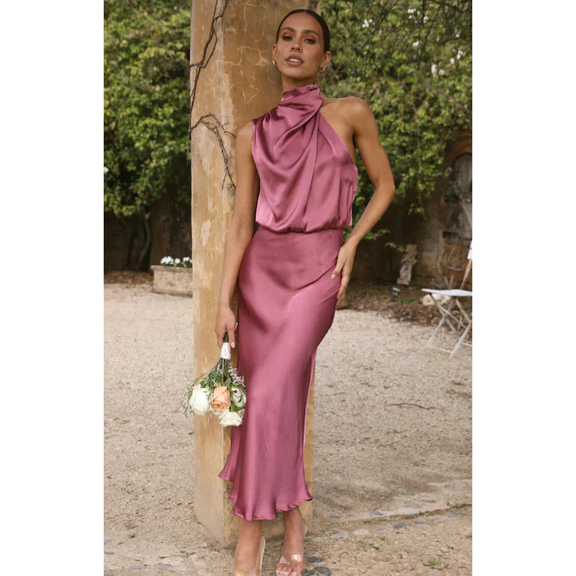 Robe de Soirée Élégante Femme en Satin Luxe - luxestyle