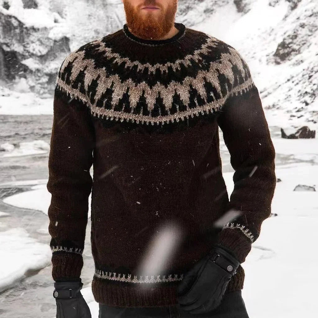Pull Homme Hiver Chaud à Carreaux