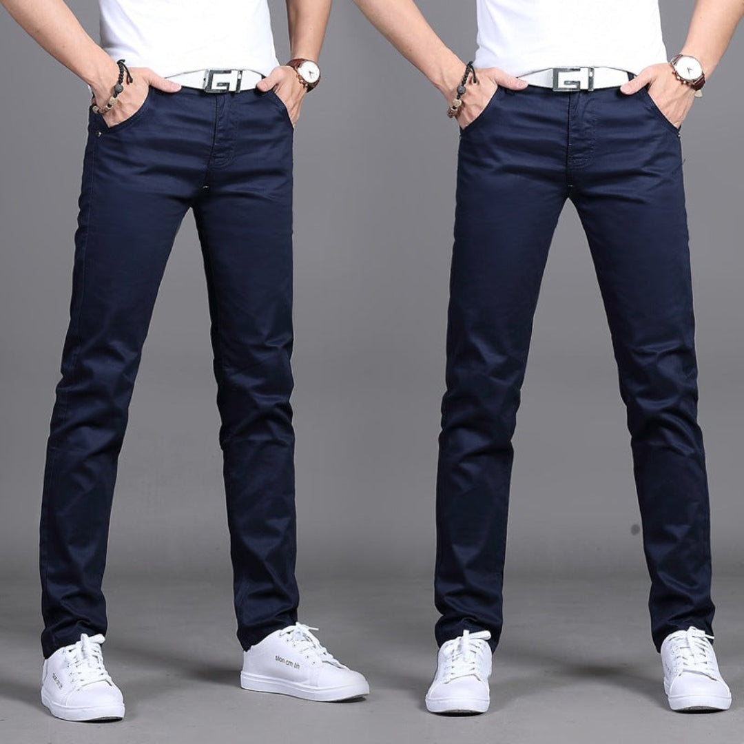 Pantalon Homme Élégant Taille Slim pour Travail ou Soirée