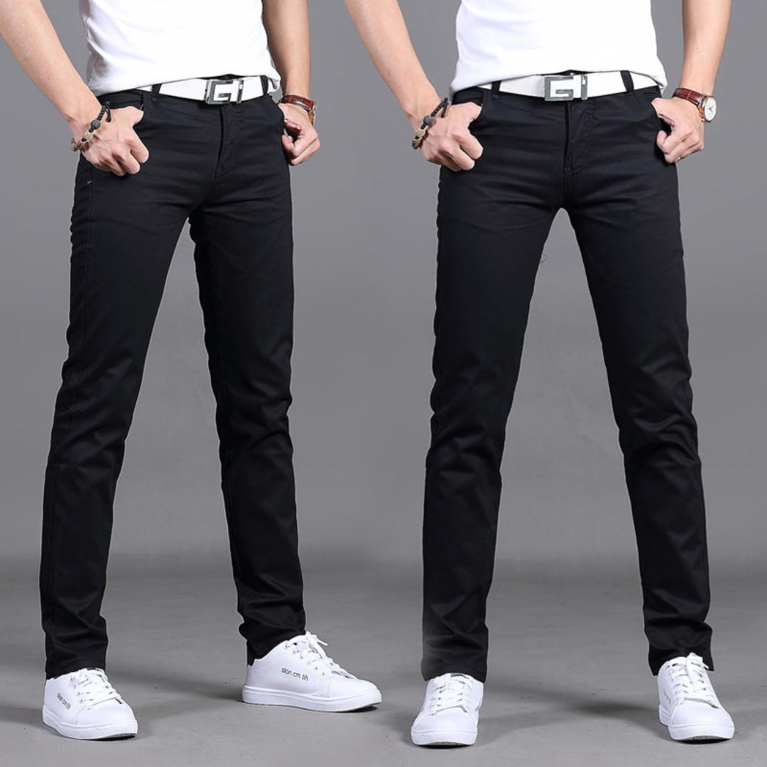 Pantalon Homme Élégant Taille Slim pour Travail ou Soirée - LuxeStyle