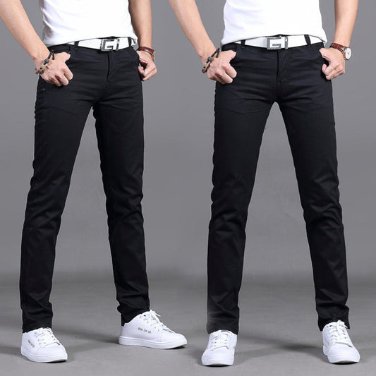 Pantalon Homme Élégant Taille Slim pour Travail ou Soirée - LuxeStyle