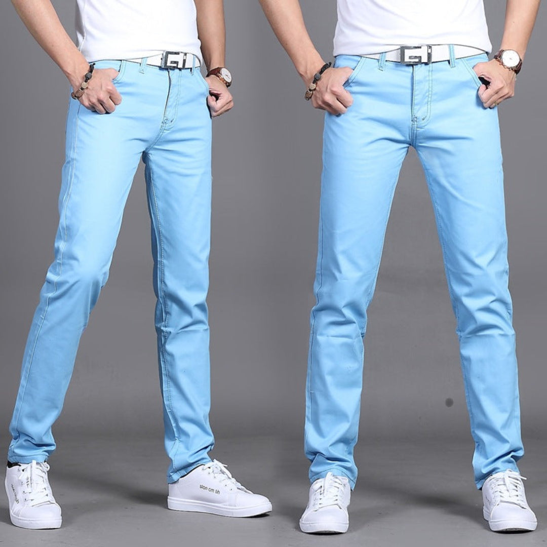 Pantalon Homme Élégant Taille Slim pour Travail ou Soirée