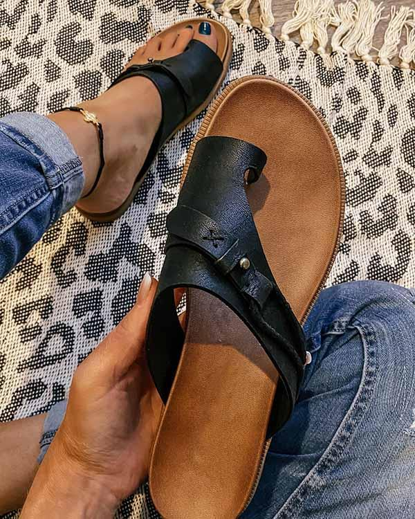 Sandales Mule Femme Cuir Écologique - Mules Confortables avec Semelle Douce