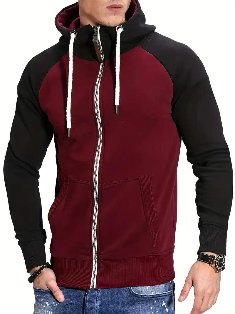 Sweat À Capuche Streetwear Zippé Pour Homme