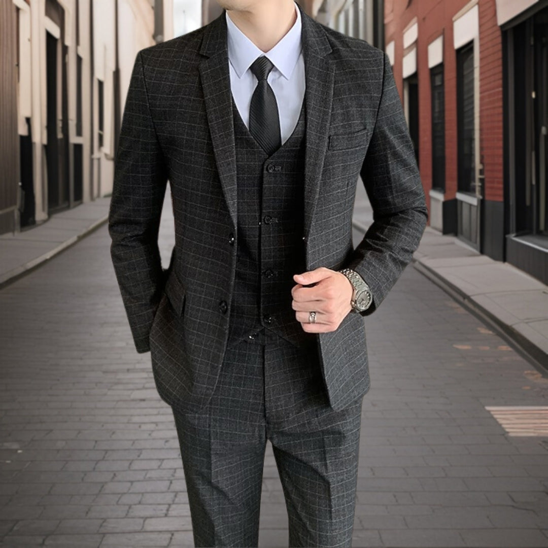 Costume Mariage Élégant 3 Pièces Pour Homme | Tenue Cérémonie Chic - luxestyle