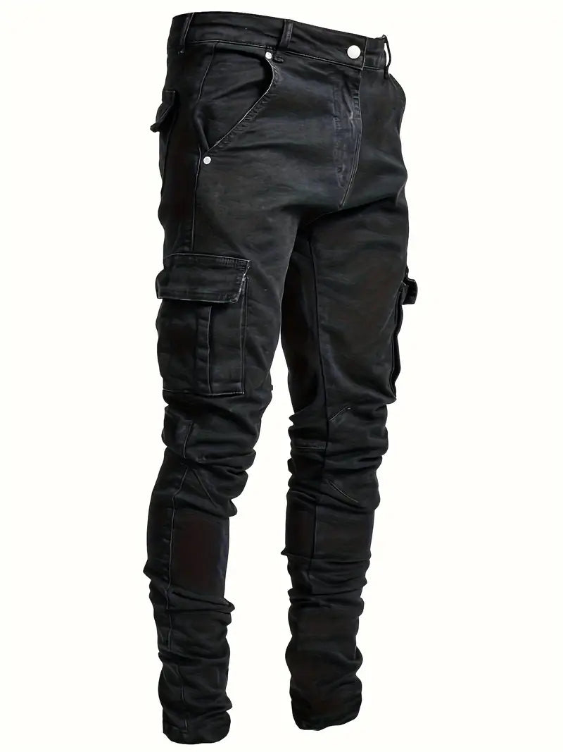 Pantalon Jean Foncé Homme Multipoche