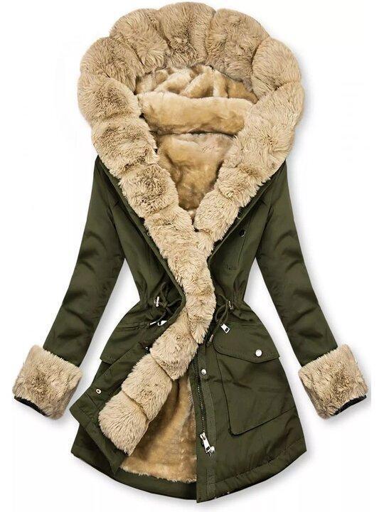 Veste Hivernale Douillette avec Doublure Peluche pour Femme
