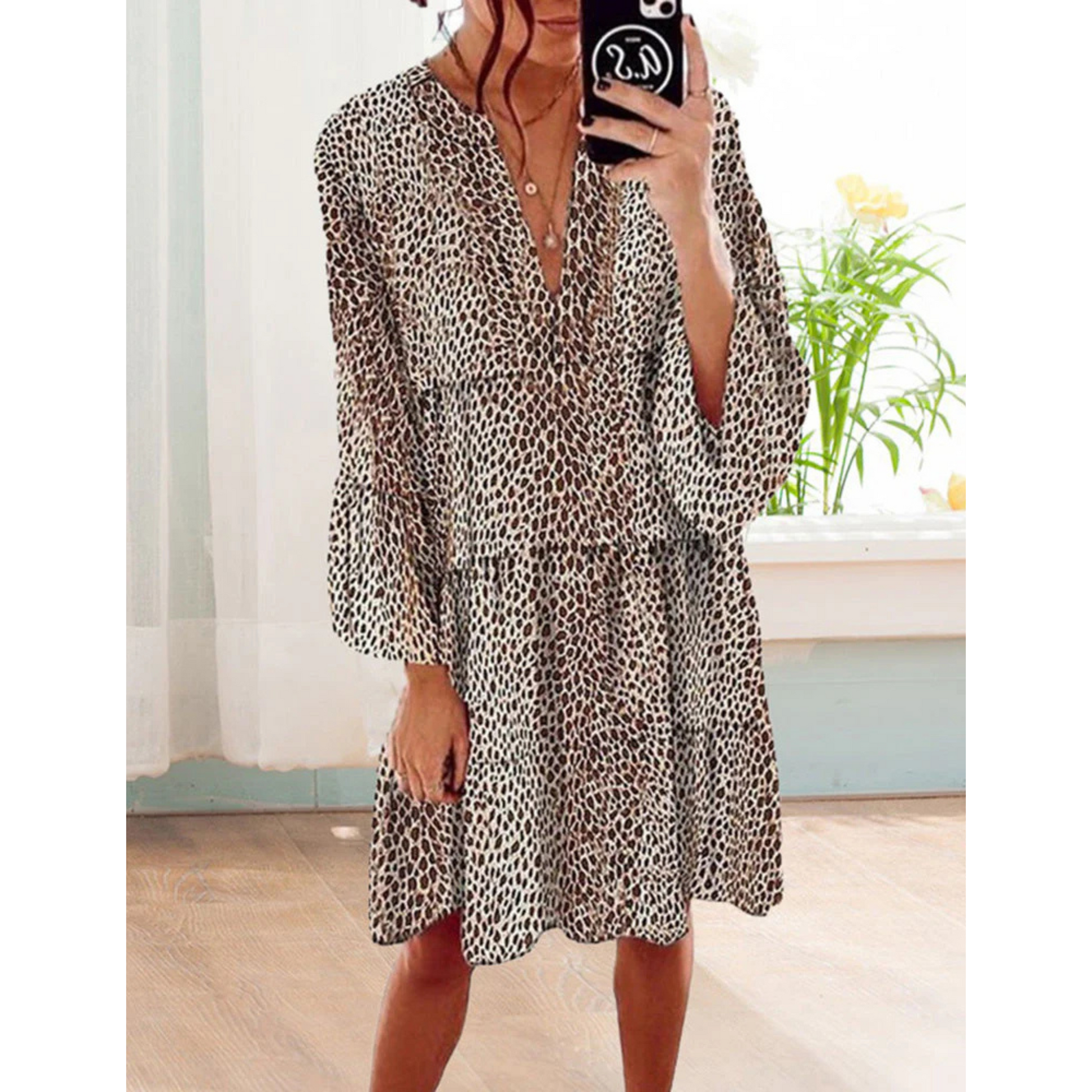 Robe Femme Élégante Léopard Imprimé - luxestyle