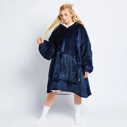 Sweat à Capuche Grande Taille Bleu Foncé Féminin - LuxeStyle