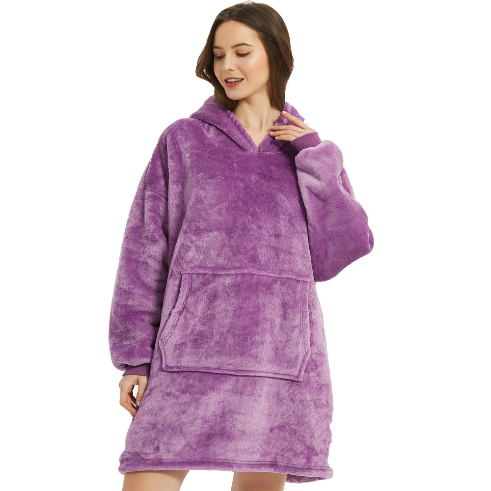 Sweat à Capuche Grande Taille Bleu Foncé Féminin