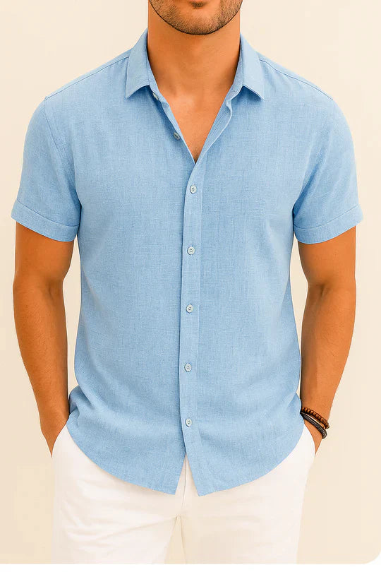 Chemise Homme Coton Gris Élégante Vero Amsterdam