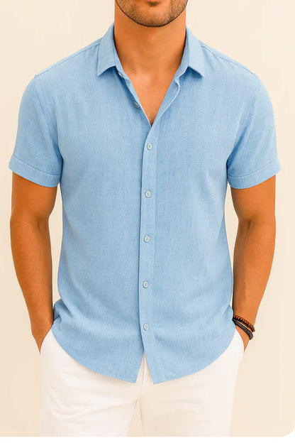 Chemise Homme Coton Gris Élégante Vero Amsterdam
