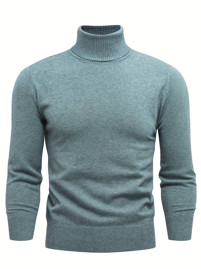 Pull Homme Col Roulé Élégant Noir