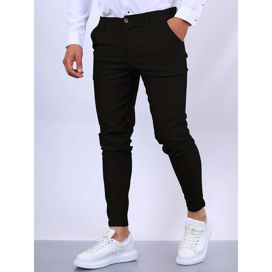 Pantalon Homme Élégant Taille Slim - luxestyle