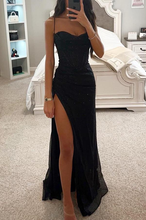 Robe Cocktail Noire Élégante pour Femme - LuxeStyle