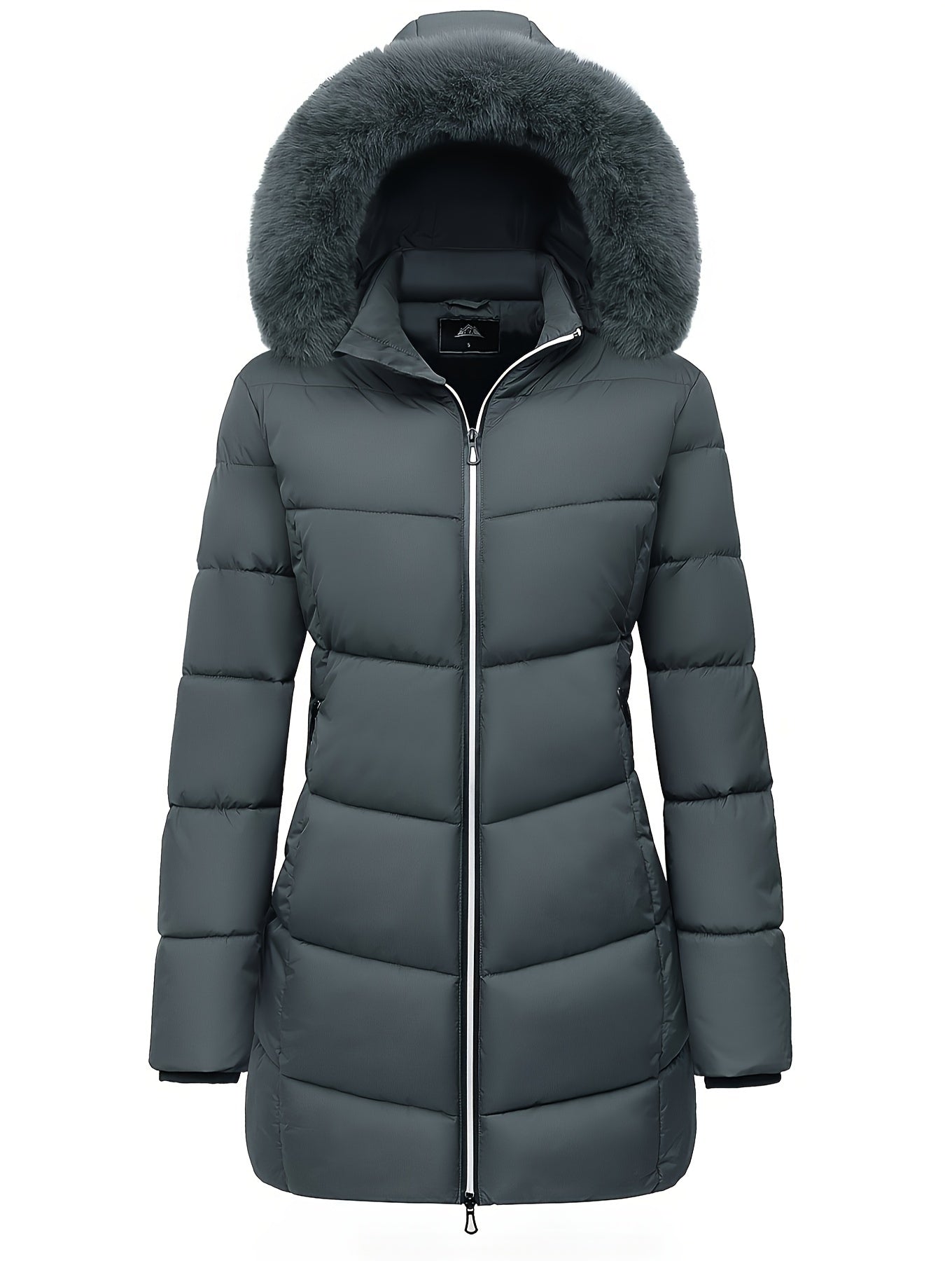Manteau Hivernal Douillet pour Femme avec Capuche et Poches