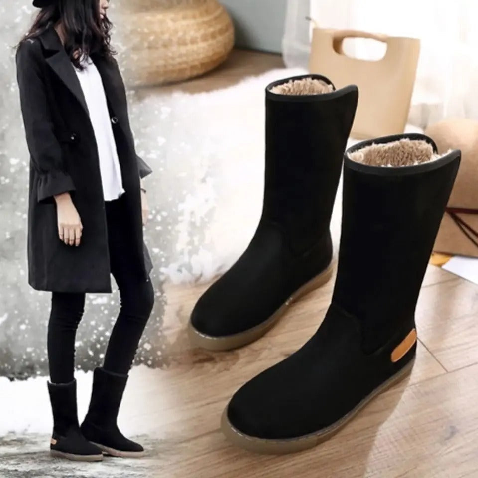 Bottes Hivernales Fourrées Chaussures Antidérapantes - LuxeStyle