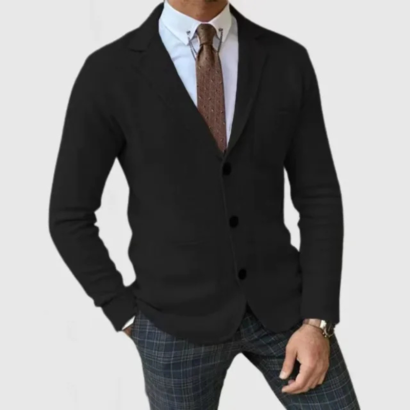 Blazer En Maille Coupe Slim Pour Homme | Avec Bouton