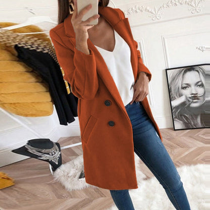 Manteau Femme Élégant Boutons