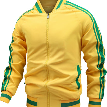 Veste de Sport Blanche et Vert Foncé pour Homme