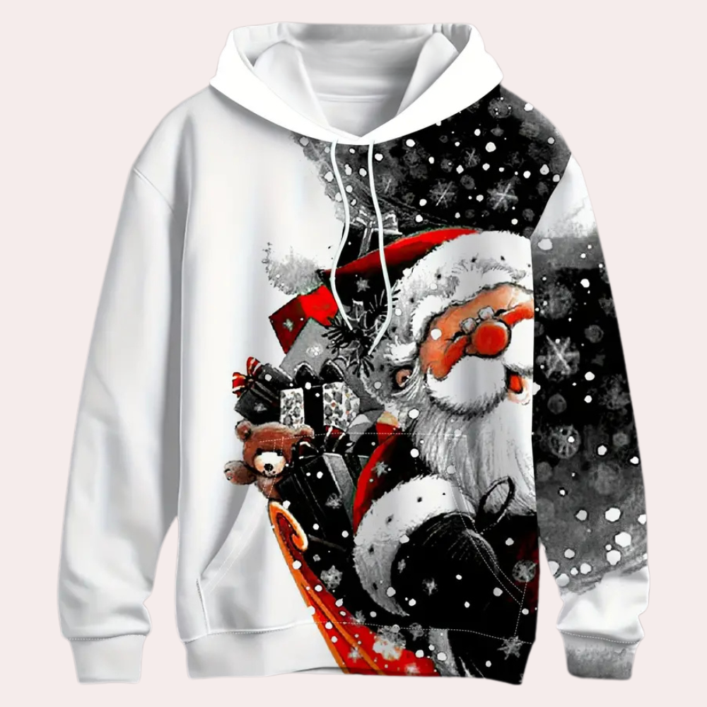 JULIANO - Sweat à Capuche Festif pour Hommes