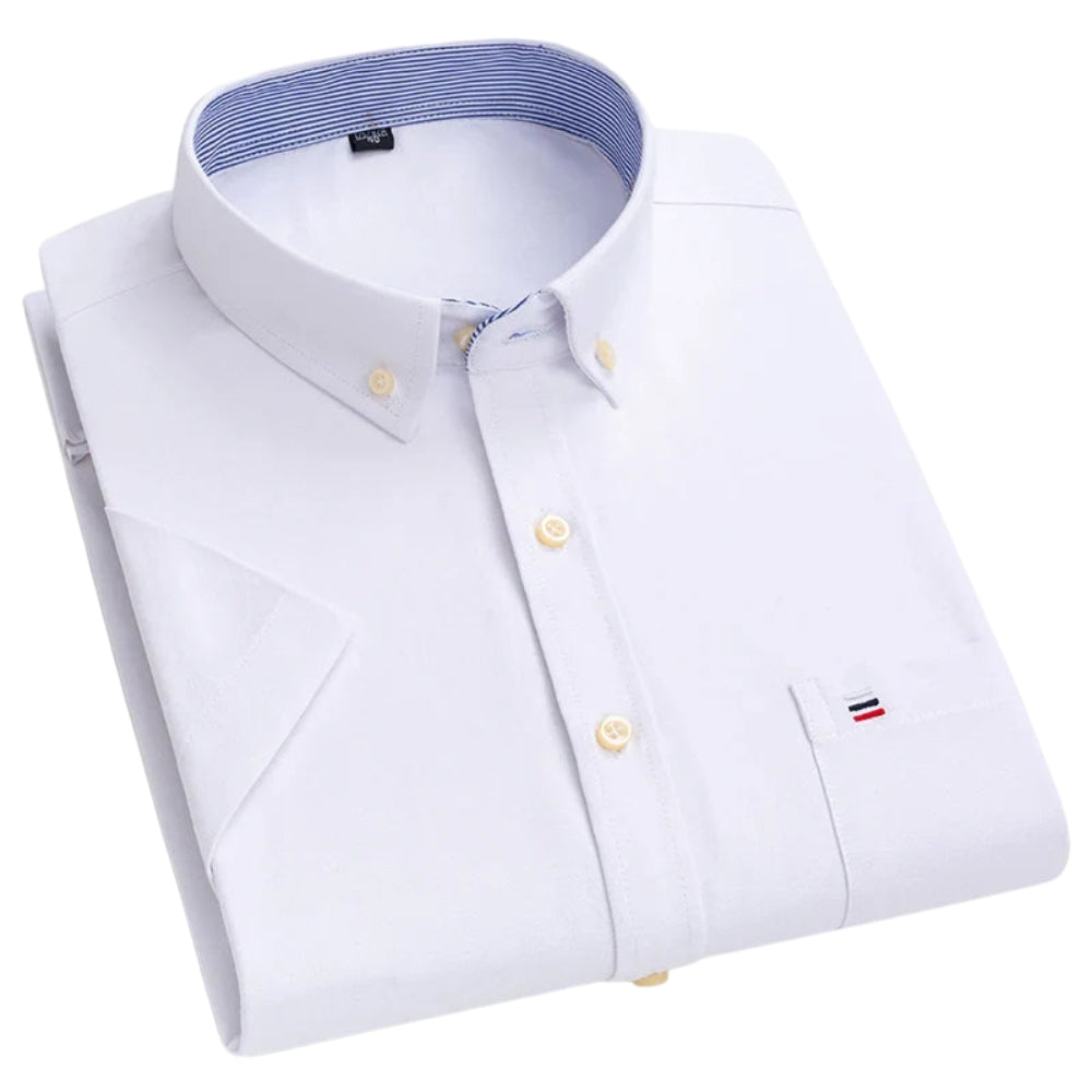Chemise Homme Rayée Été à Manches Courtes
